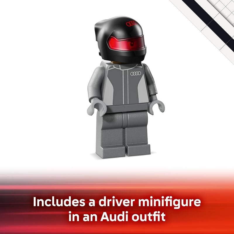 LEGO Speed Champions Audi Revolut F1 Team R26 Race Car Toy Building Sets for Boys Girls Ages 10 F1 Car Kit for Display or Play Gift for Birthdays 77259