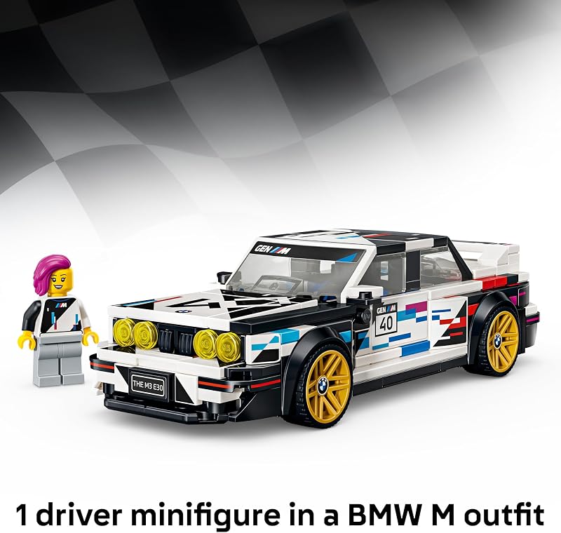 LEGO Speed Champions BMW M3 E30 77263 Building Toy for Boys Girls Ages 9 Detailed Toy Car for Kids Play or Display Model 358 pieces Gift for Birthdays