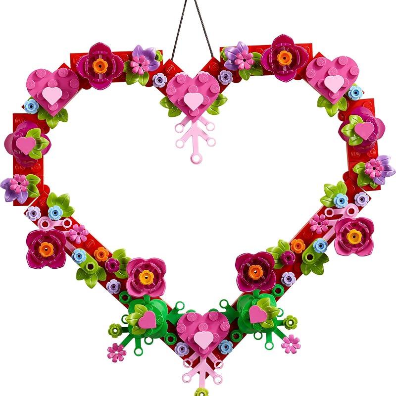 LEGO Heart Ornament Building Toy Set Fun Arts and Crafts Idea for Girls and Boys Ages 9 Display on The Wall as Home Decoration Gifts for Kids 40638