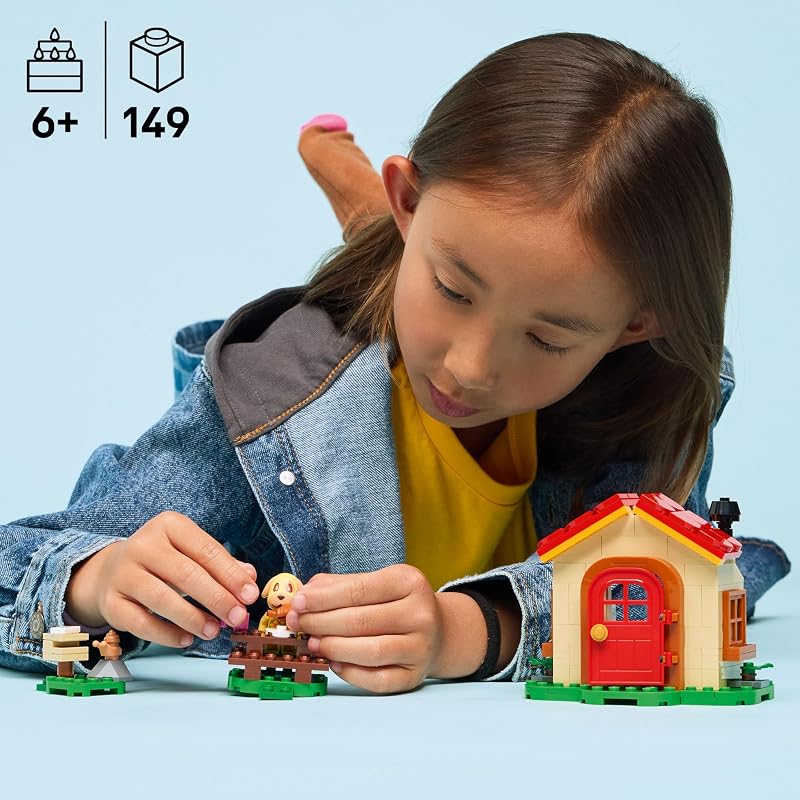LEGO Animal Crossing Goldies Cozy House Building Toy Pretend Play Set for Girls Boys Ages 6 W Dog Minifigure Building Blocks Toy for Kids Gift Idea for Birthdays Video Game Fans 77058