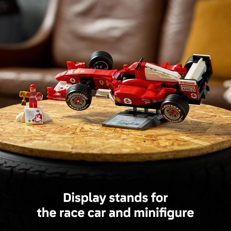 LEGO Icons Ferrari F2004 Michael Schumacher Building Set for Adults Ages 18 Ferrari F1 Bedroom Home Office Desk Decor Gift Ideas for Men Women Fans 11375