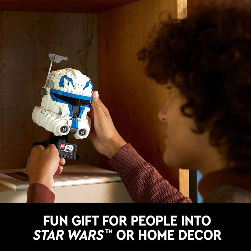 LEGO Star Wars Captain Rex Helmet Building Set The Clone Wars Collectible Model for Adults Star Wars Memorabilia 75349