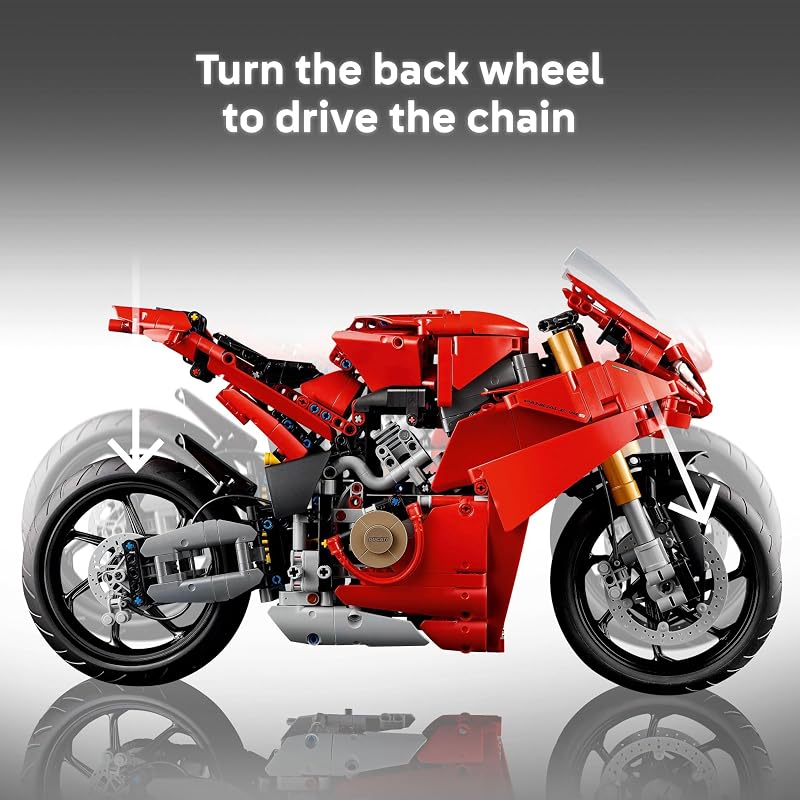 LEGO Technic Ducati Panigale V4 S Motorcycle Toy Building Set for Adults Men Women Ages 18 Gift for Birthdays 42202
