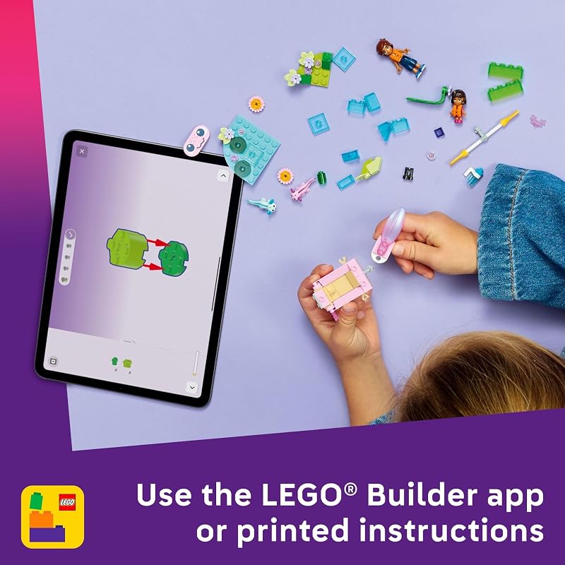 LEGO Friends Axolotl Adventure Boat Building Toy for Girls Boys Pretend Play Set for Kids Ages 5 W Leo Minidoll Alba Microdoll 2 Toy Pets Accessories Gift Idea for Birthdays 42681