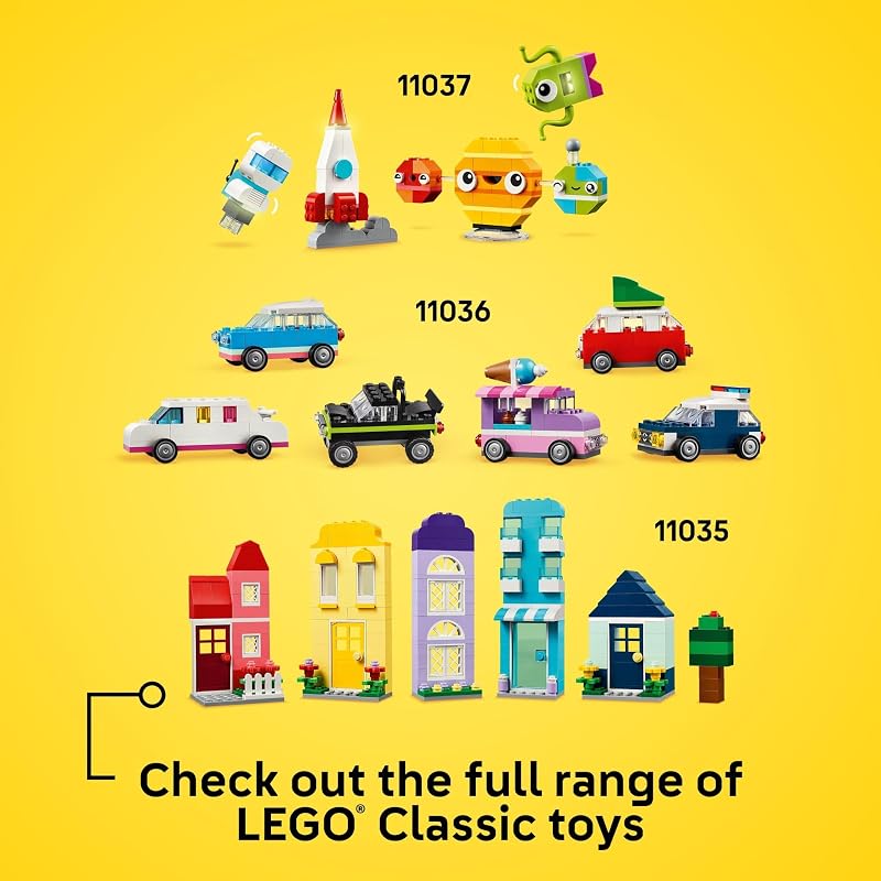 LEGO Classic Creative Pets Building Brick Animals Toy Kids Build a Dog Cat Rabbit Hamster and Bird Gift for Animal Loving Boys and Girls Aged 5 and Up Great Build Together Toy 11034