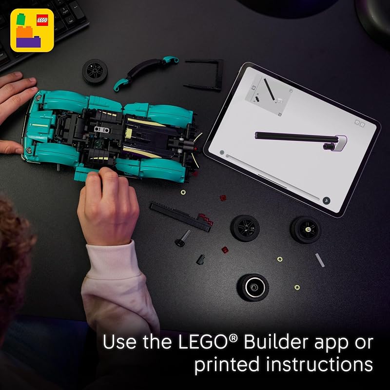 LEGO Technic Aston Martin Valkyrie Toy Car Kids Model Kit Toy for Boys and Girls Ages 9 Vehicle Building Set for Pretend Play STEM Learning Sports Car Gift Idea for Birthdays 42208