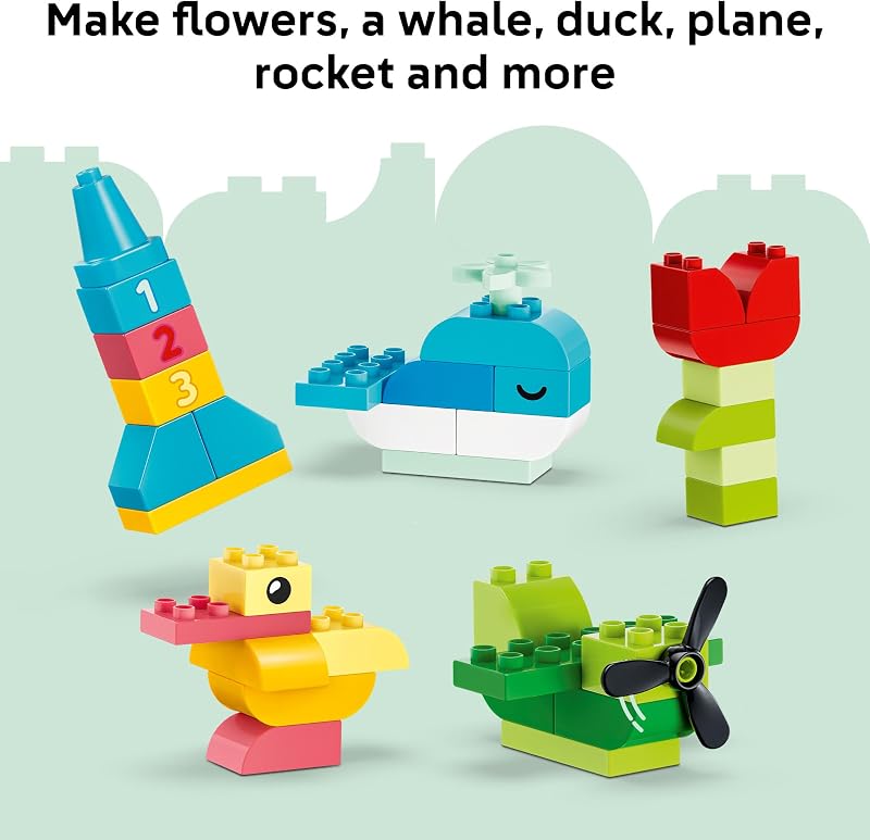 LEGO DUPLO Classic Colorful Creative Box 10479 Building Toys for Toddlers Ages 15 Sturdy Build for Pretend Play Develops Fine Motor Skills 80 pieces Gift Idea