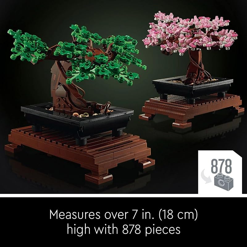 LEGO Botanicals Bonsai Tree Building Set Artificial Bonsai Tree Plants for Home Decor Adults Ages 18 Faux Fake Plants for Table Desk Office Birthday Gift for Men Women 10281