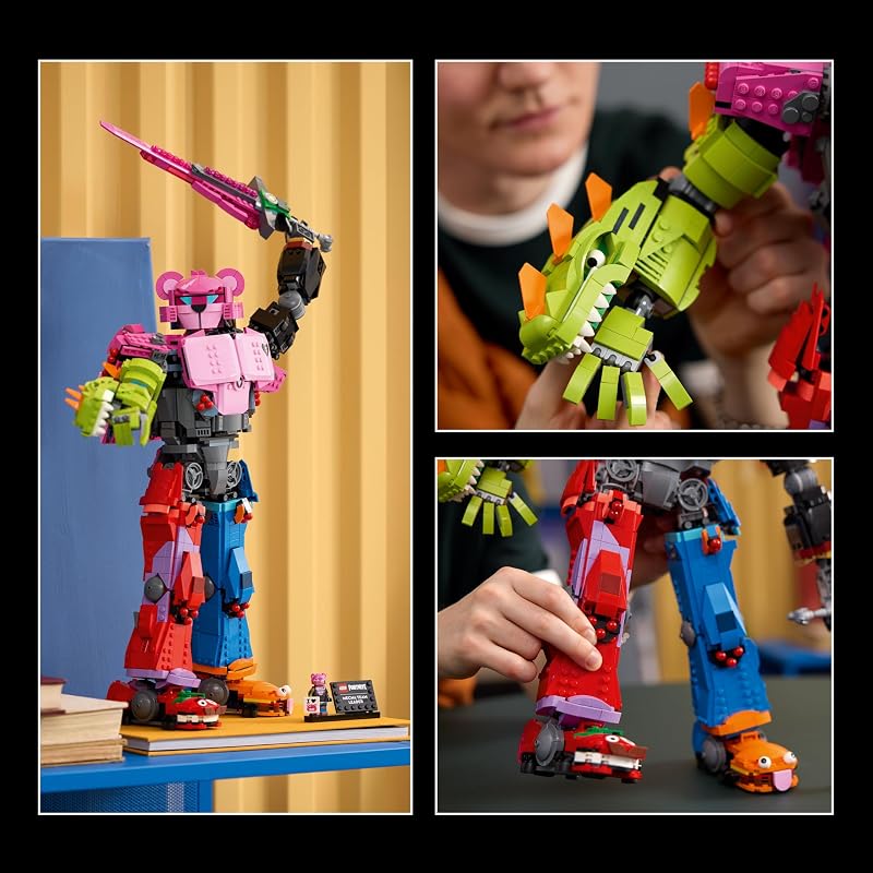 LEGO Fortnite Mecha Team Leader Collectible Building Set for Adults Gaming Room Décor DIY Kit for Fortnite Fans Includes Mecha Team Leader Minifigure Great Video Game Gift 77078