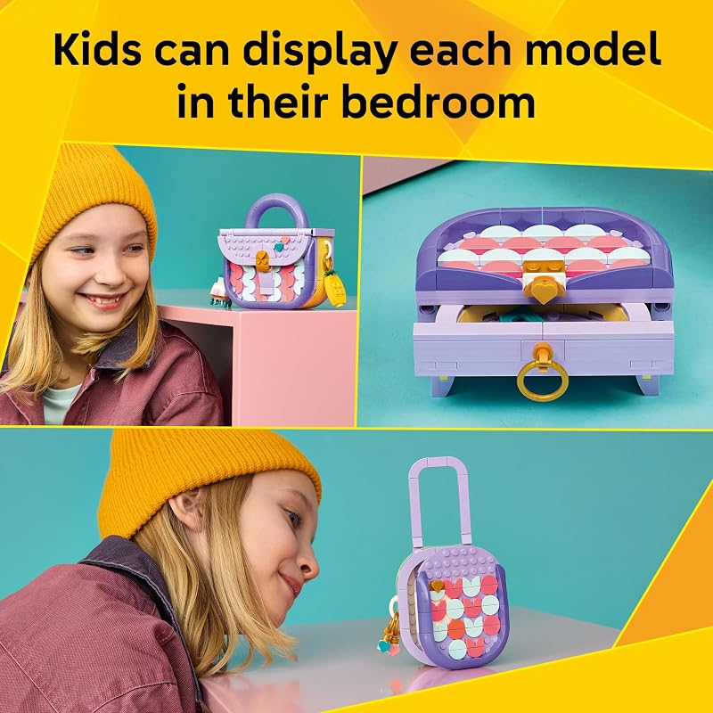 LEGO Creator 3 in 1 Art Fashion Bag with Storage 31391 Building Toys for Girls Boys Ages 8 3 Building Options Bedroom or Desk Decor 272 pieces Gift for Birthdays