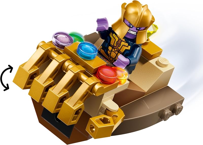 LEGO Marvel Captain America vs Thanos Building Toy Pretend Play Set for Boys Girls Ages 4 Kids Building Blocks W 2 Super Hero Toy Minifigures Gift Idea for Birthdays 76319