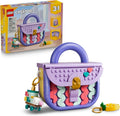 LEGO Creator 3 in 1 Art Fashion Bag with Storage 31391 Building Toys for Girls Boys Ages 8 3 Building Options Bedroom or Desk Decor 272 pieces Gift for Birthdays