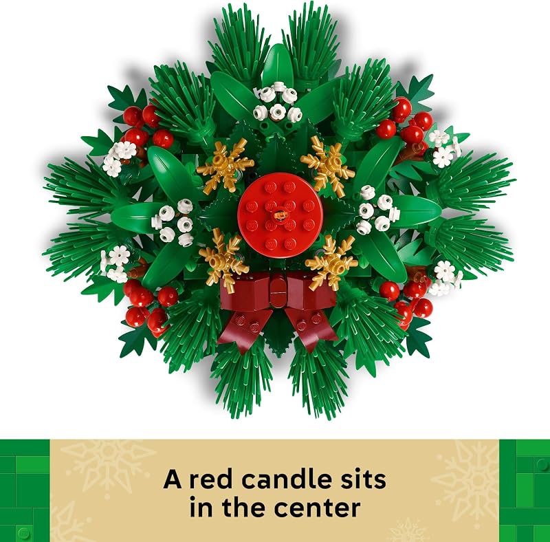 LEGO Christmas Table Decoration Building Toy for Kids Brick Built Holiday Centerpiece Festive Room Decor Christmas Craft for Girls Boys Ages 12 Gift Idea for Families 40743