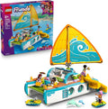 LEGO Friends Travel Boat Adventure Pretend Play Building Toy Toy Boat Playset with Playful Dolphin Figurines and 4 Minidolls Birthday Gift Idea for Girls and Boys Ages 8 and Up 42664