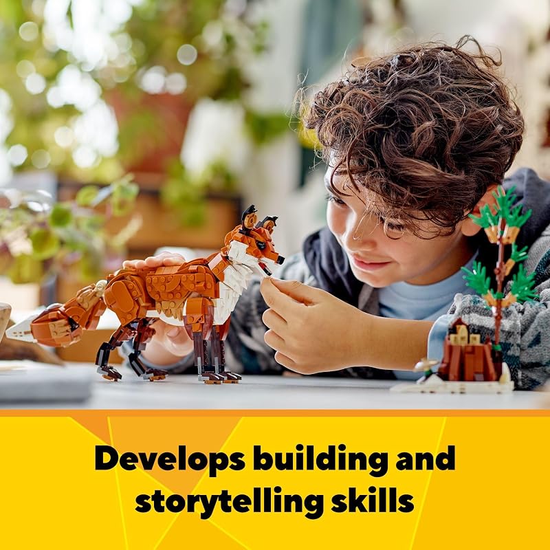 LEGO Creator 3 in 1 Forest Animals Red Fox Toys Building Toys for Kids Boys Girls Ages 9 W 3 Building Options into Fox Owl or Squirrel Gift for Birthdays 31154