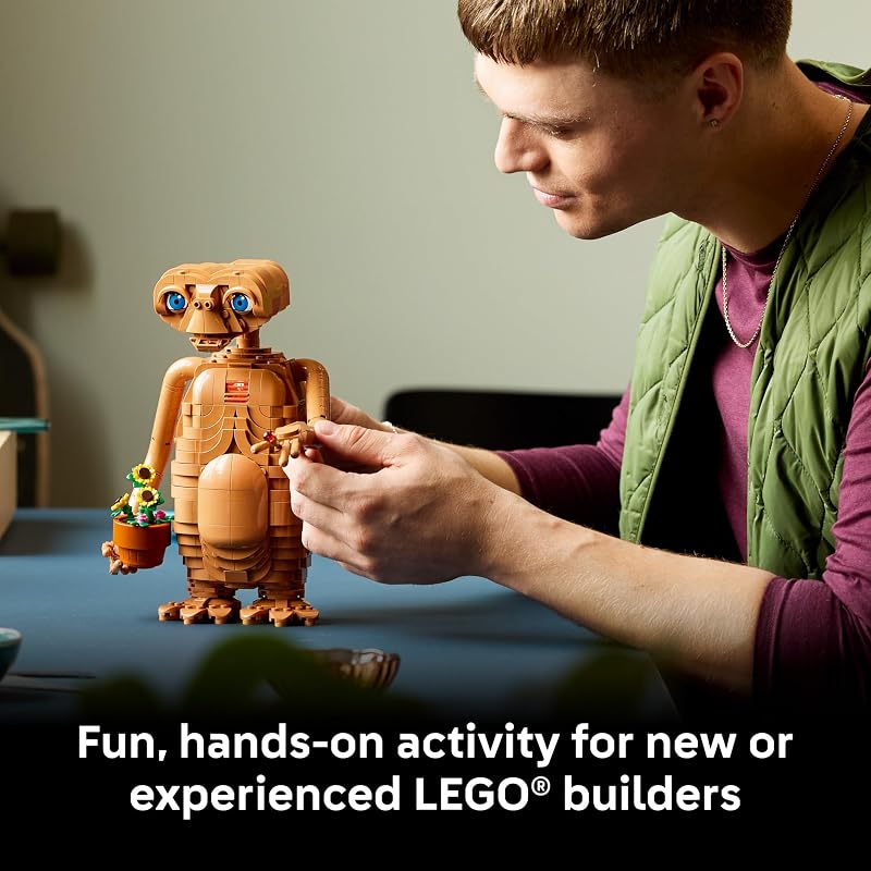 LEGO Ideas ET the Extra Terrestrial 21370 Collectible Building Set for Adults Ages 18 Relaxation Activity Posable Figure W Light Brick 1226 pieces Gift for Fans