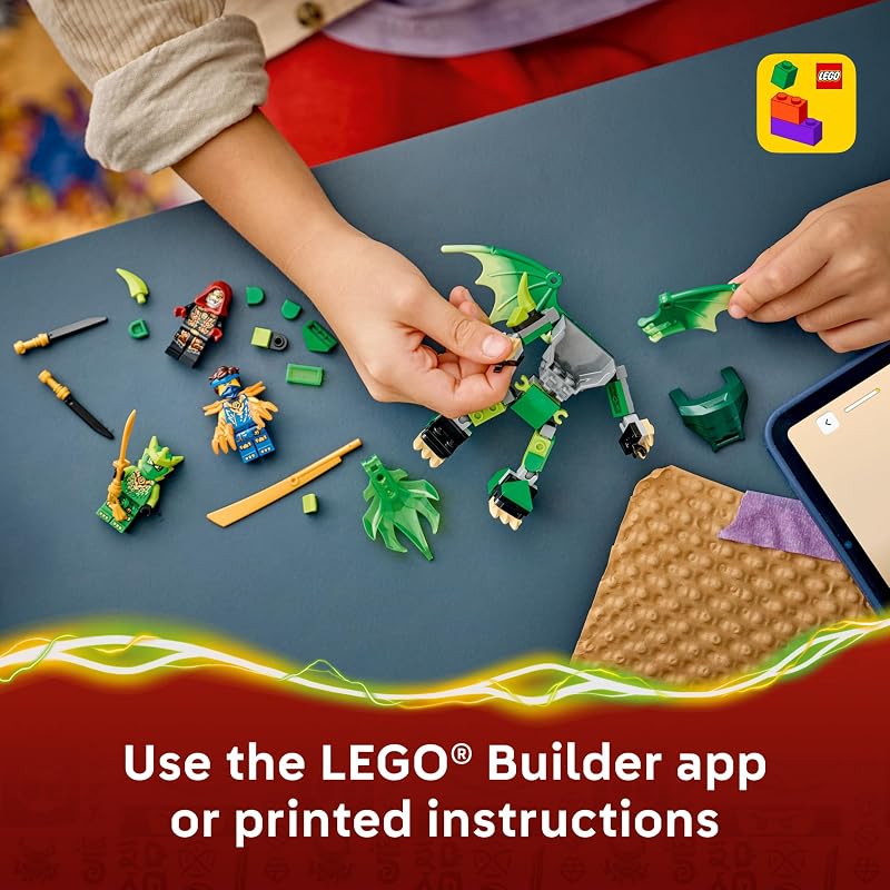 LEGO NINJAGO Lloyds Dragon Mech Battle Pack 71862 Building Toys for Boys Girls Ages 6 Action Figure for Pretend Play 3 Minifigures 81 pieces Gift for Birthdays