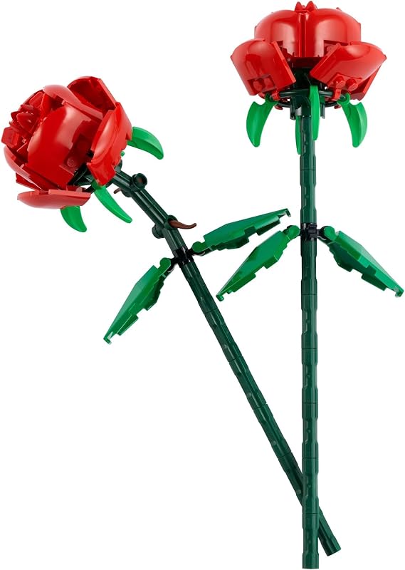 LEGO Roses Building Toy for Kids Girls Boys Ages 8 Artificial Fake Roses for Home Decor Display Gift Idea for Plant Flower Lovers 40460