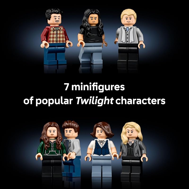 LEGO Ideas Twilight The Cullen House Collectible Set for Adults 18 DIY Fantasy Craft for Book Lovers Edward Bella Jacob 4 More Minifigures Gift Idea for Fans of the Movies 21354