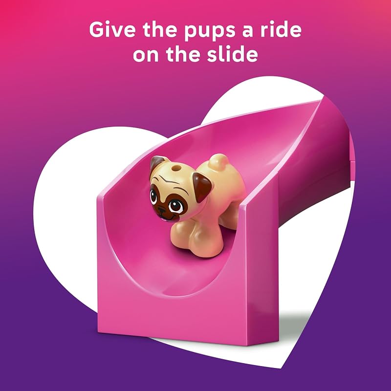 LEGO Friends Puppy Playground Pretend Play Building Toy Creative Storytelling Playset for Girls Boys Ages 4 Includes 3 Dog Toys 2 Minidolls Gift Idea for Birthdays Pet Lovers 42665