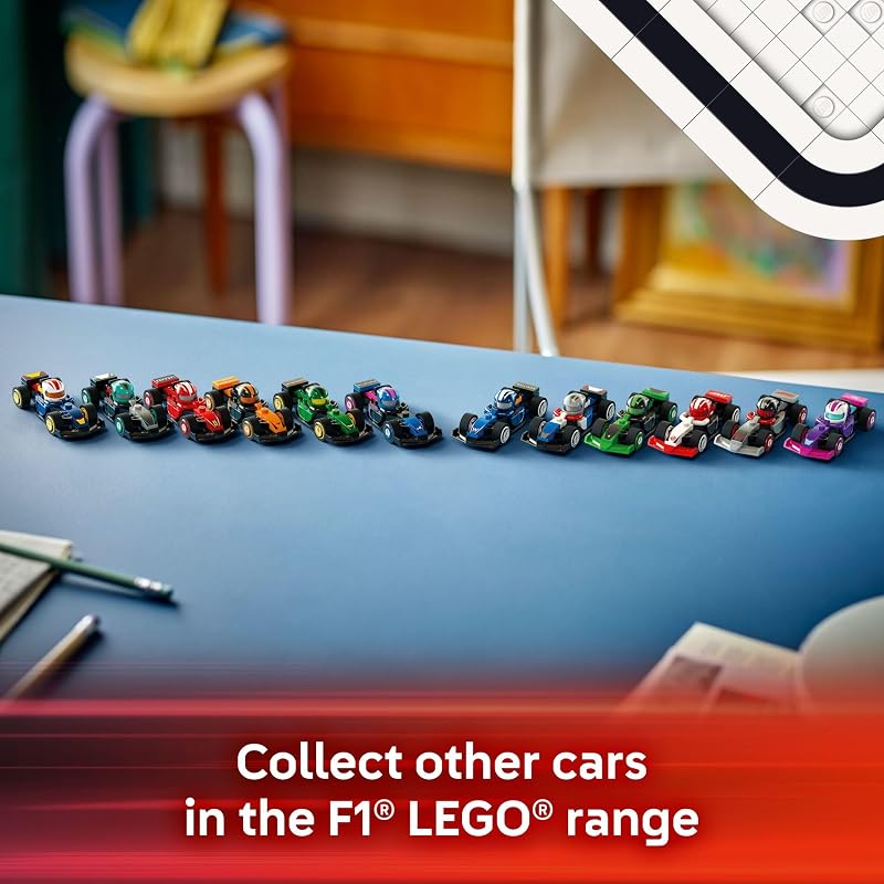 LEGO F1 Collectible Race Cars 6 Pack Building Set for Boys Girls Ages 6 Birthday Party Favor or Gift Mystery Box W Surprise F1 Car Toys Travel Toys for Kids 66796