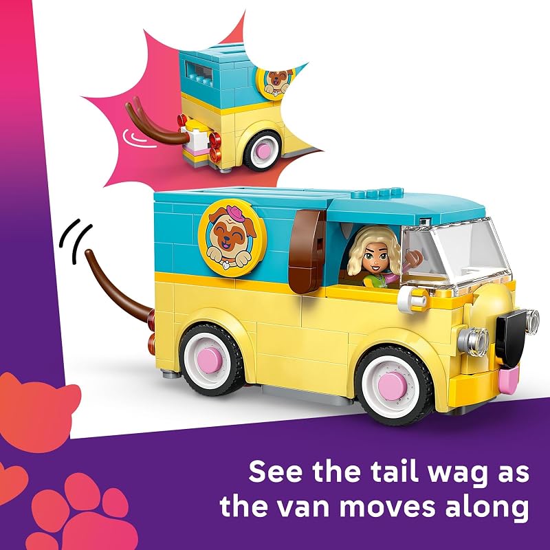 LEGO Friends Pet Accessories Van Building Toy for Girls Boys Pretend Play Set for Kids Ages 6 W Nova Aliya Minidolls 3 Pet Figures Accessories Gift Idea for Birthdays 42678