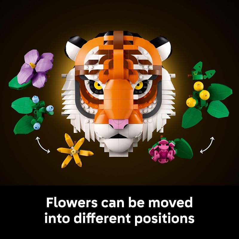 LEGO Art The Fauna Collection Tiger Building Set for Adults 18 New Home or Housewarming Gift Idea Collectible DIY Kit for Men and Women Who Enjoy Arts and Crafts 31217