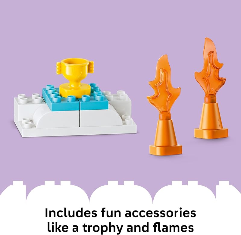 LEGO DUPLO 3 in 1 Creative Ramps with Vehicles 10478 Building Toys for Toddlers Ages 3 Car Toys Develops Fine Motor Skills W Larger Bricks 111 Pieces Gift for Birthdays