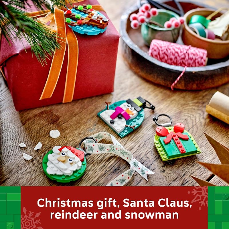 LEGO Christmas Ornament Selection Building Toys Holiday Crafts for Family Kids Boys Girls Ages 6 Hanging Christmas Decorations for Tree 40744