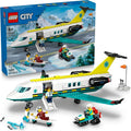 LEGO City Emergency Air Ambulance Airplane Building Toy for Kids Pretend Play Rescue Airplane Model for Boys Girls Ages 6 Building Blocks W Hero Minifigures Gift Idea for Birthdays 60465