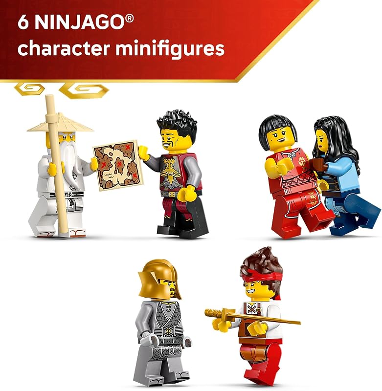 LEGO NINJAGO Four Weapons Blacksmith 15th Anniversary Building Toy for Kids Ages 14 Ninja Playset W Collectible Elemental Master of Earth 4 Minifigures Gift Idea for Teen Boys Girls 71858