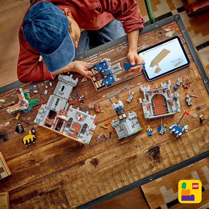 LEGO Creator 3 in 1 Medieval Horse Knight Castle Toy for Kids Building Blocks Learning Toy for Boys Girls Ages 9 3 Storytelling Building Sets in 1 Gift for Birthdays 31168