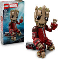 LEGO Marvel Ravager Jumpsuit Groot Building Toy for Boys Girls Ages 10 Posable Display Play Figure W Detonator Device Gift Idea for Birthdays 76341