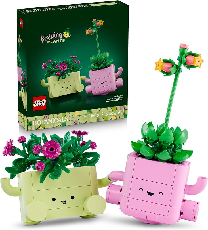 LEGO Botanicals Rocking Plants Building Toy for Kids Girls Boys Ages 9 Decor for Dorm Desk or Shelf Housewarming Gift Ideas 11506