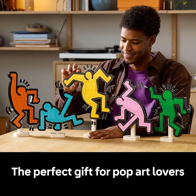 LEGO Art Keith Haring Dancing Figures Home Decor Building Set for Adults Wall Art Decor Gift Idea for Men Women who Enjoy DIY Arts and Crafts 31216