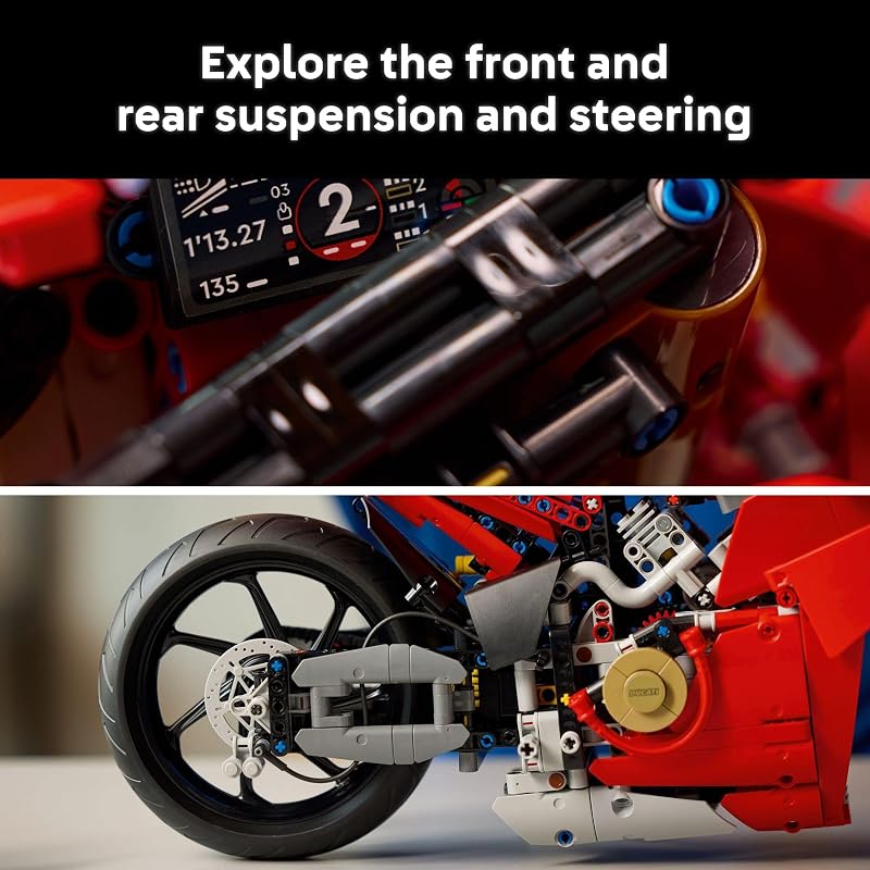 LEGO Technic Ducati Panigale V4 S Motorcycle Toy Building Set for Adults Men Women Ages 18 Gift for Birthdays 42202