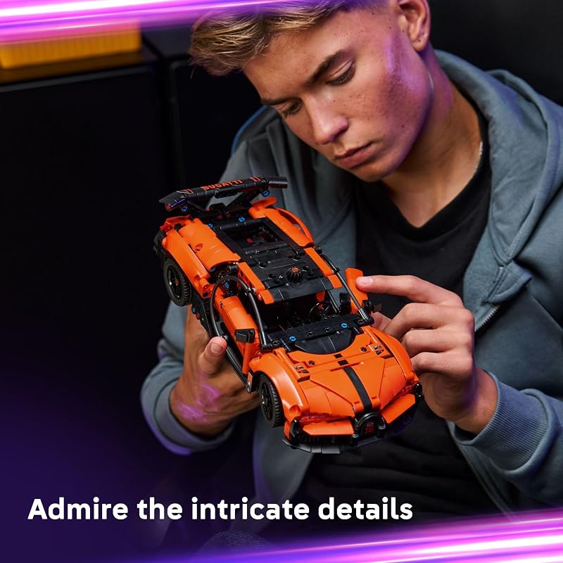 LEGO Technic Bugatti Chiron Pur Sport Hypercar Building Toy for Boys Girls Sports Car Toy W Realistic Steering Engine for Kids Racing Fans Ages 9 Gift Idea for Birthdays 42222