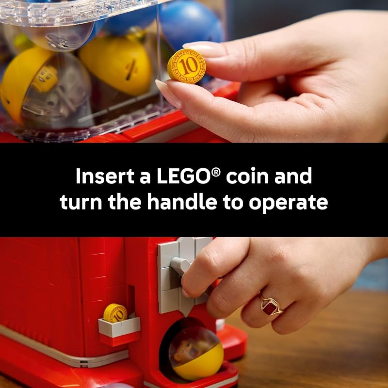 LEGO Ideas Minifigure Vending Machine Building Set for Adults Creative Office Decor or Home Book Shelf Display Capsule Dispensing Toy Nostalgic Gift for Men and Women 18 21358