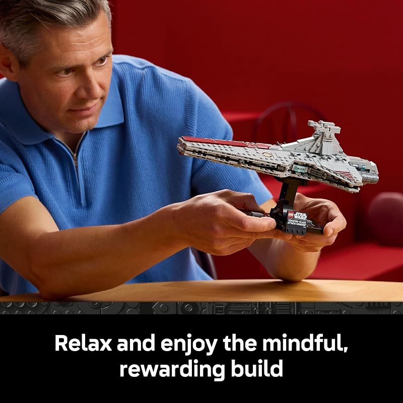 LEGO Star Wars Venator Class Attack Cruiser Building Set for Adults Men Women Ages 18 Movie Collectible Room Decor for Office Bedroom or Book Shelf Gift Idea for Birthdays 75441