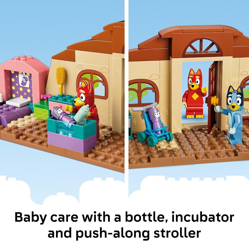 LEGO Bluey School with Rusty and Bluey Building Toy for Girls Boys Ages 4 Toddler Figures Playset Gift for Birthdays 11221