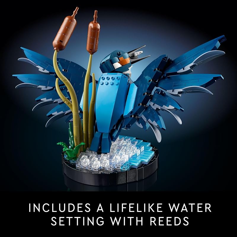 LEGO Icons Kingfisher Bird Model Creative Set for Adults to Build and Display Relaxing Project for Bird Lovers Enthusiasts Ideal Gift for Home and Office Décor 10331