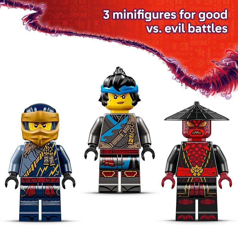 LEGO NINJAGO Rogue vs Drix Race Car Duel Building Toy for Preschool Kids Ninja Toy with Starter Brick for Boys Girls 4 Gift Idea for Birthdays Dragons Rising Fans 71840
