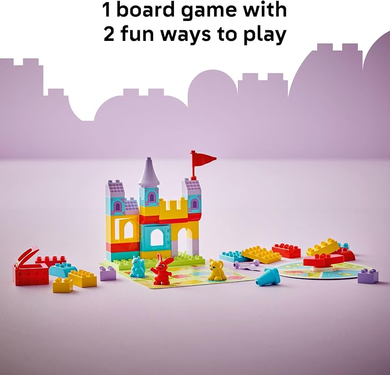 LEGO DUPLO Hopsys Castle Game Building Toy for Pretend Play Learning Education Play Set for Boys Girls Ages 3 Toddlers Learn Skills Through Play Gift Idea for Family Game Night 10450