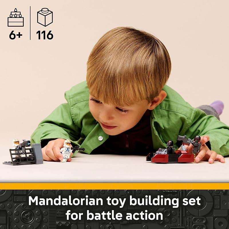 LEGO Star Wars Siege of Mandalore Battle Pack Building Toy for Boys Girls The Mandalorian Pretend Play Set W 4 Character Minifigures for Kids Fans Ages 6 Gift Idea for Birthdays 75449